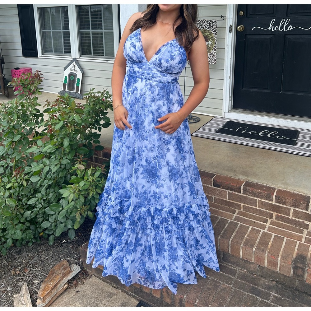 Blue Floral Maxi Dress